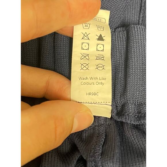 Halara halotek air high waist wide leg work pant pull-on navy blue large - Picture 6 of 6